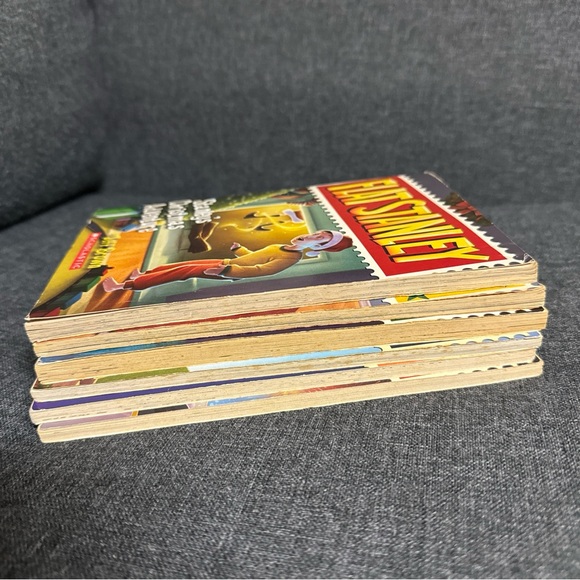 6 Flat Stanley Books Christmas Original Magic Lamp Adventures Flat Again Capital - Picture 9 of 12